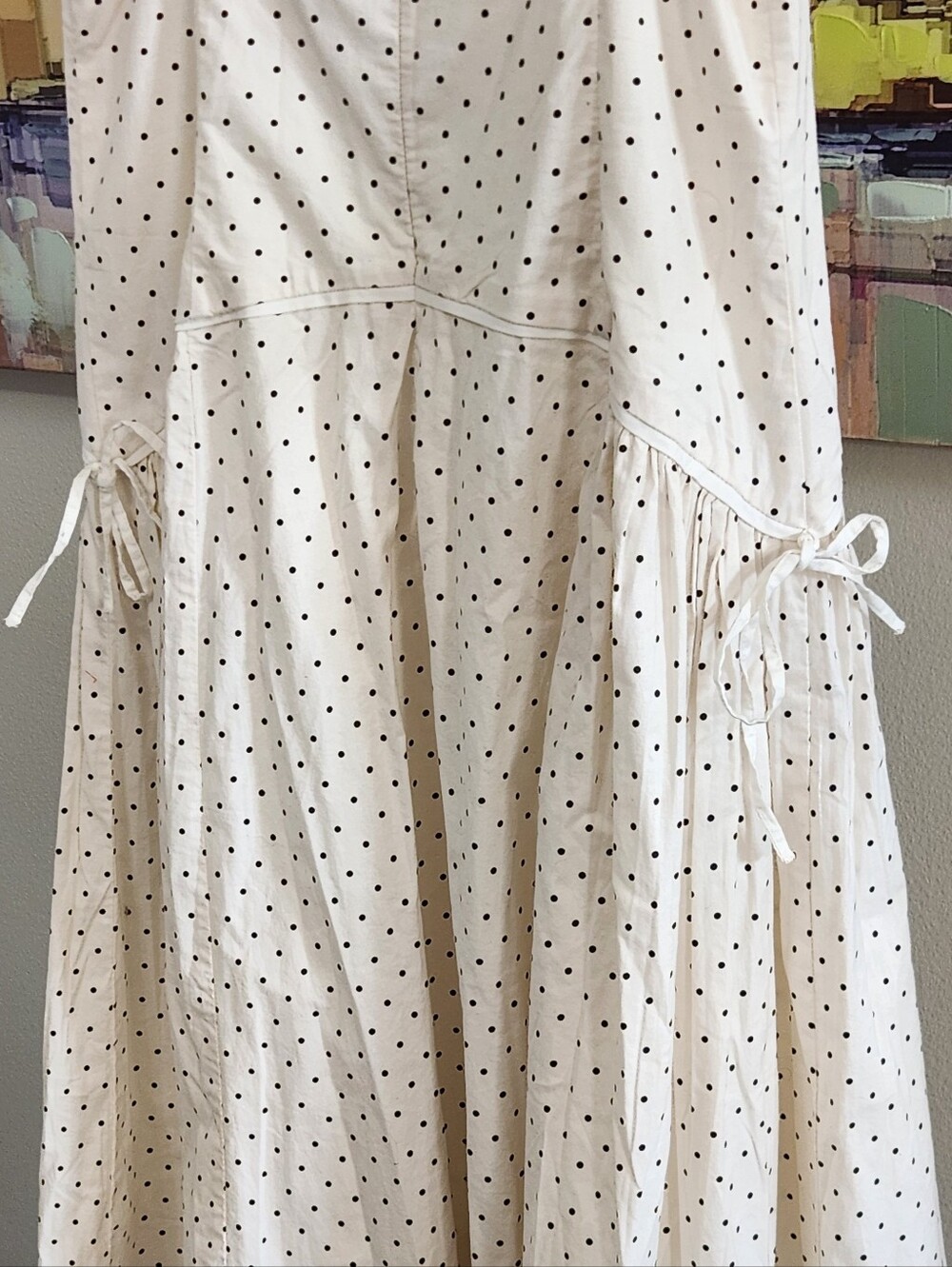 Free People Julep Polka Dot Midi Dress Vintage Combo SZ‎ L - Picture 10 of 14